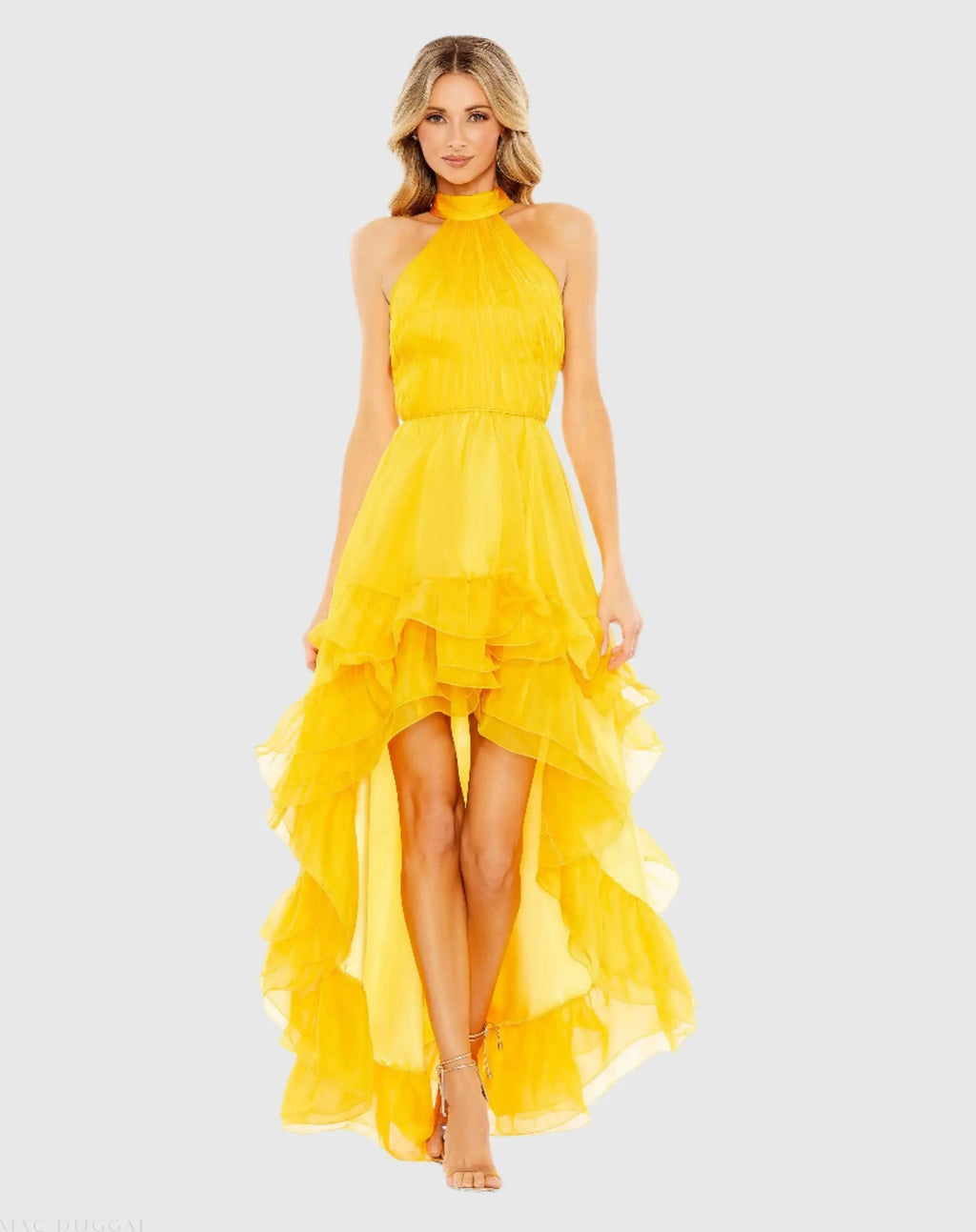 Women's Yellow Dress Halter