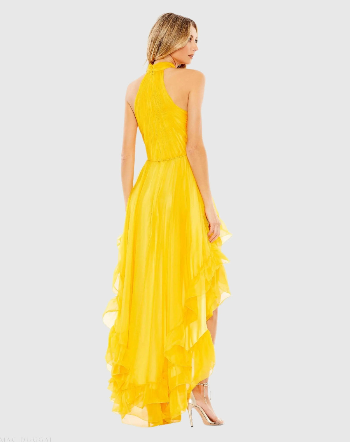 Women's Yellow Dress Halter