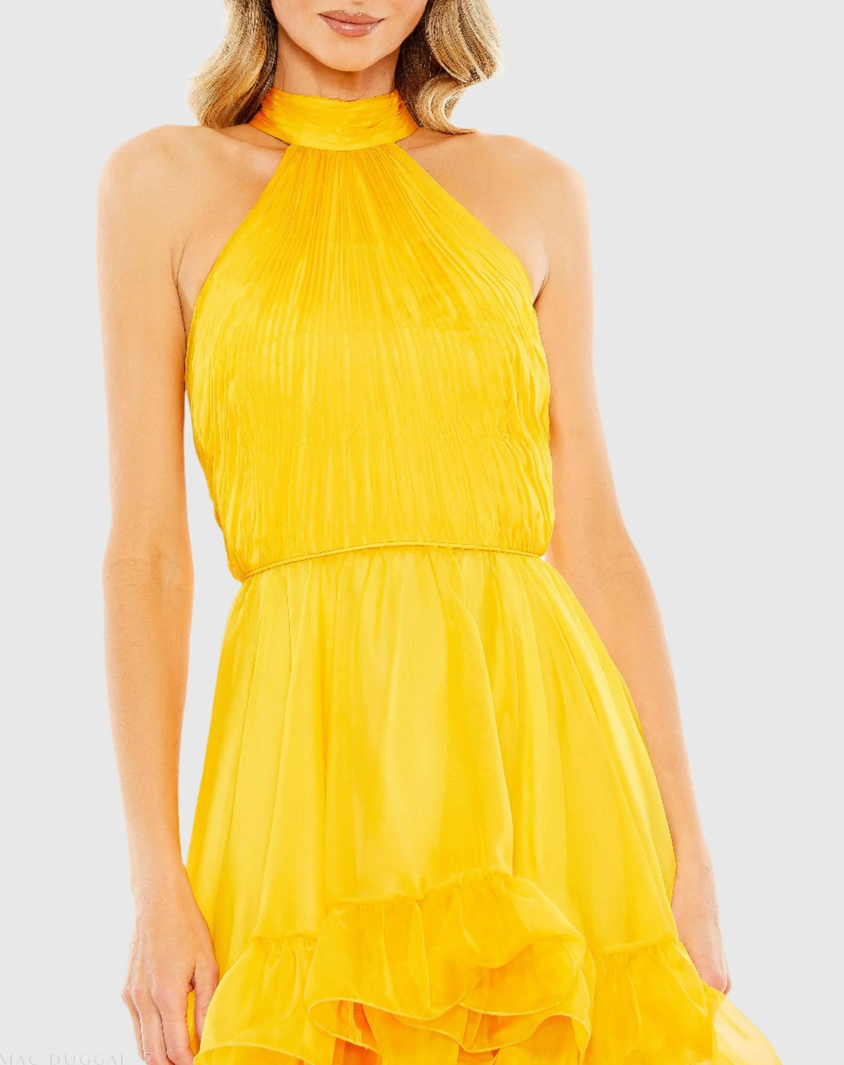 Women's Yellow Dress Halter