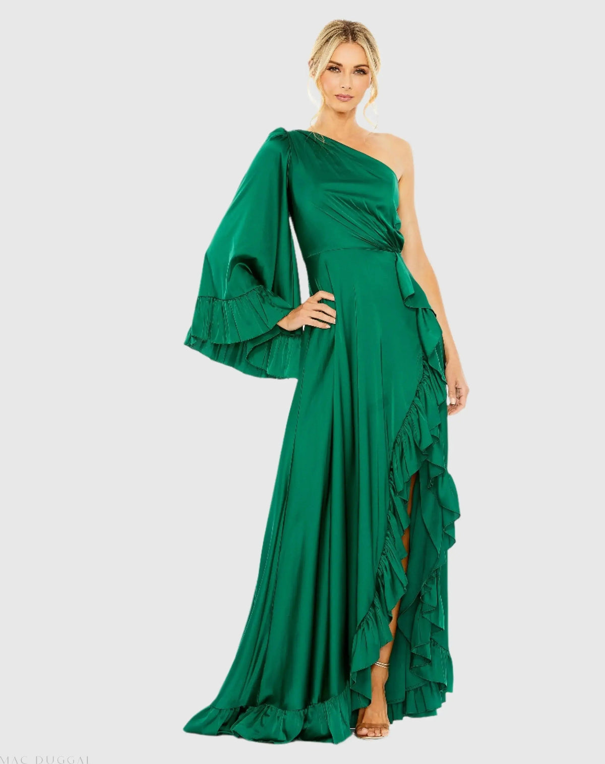 Women's Dress - Hem Gown - Ruffle Hem Gown