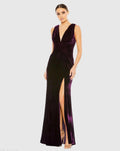 Women's Purple Dress Sleeveless Velvet