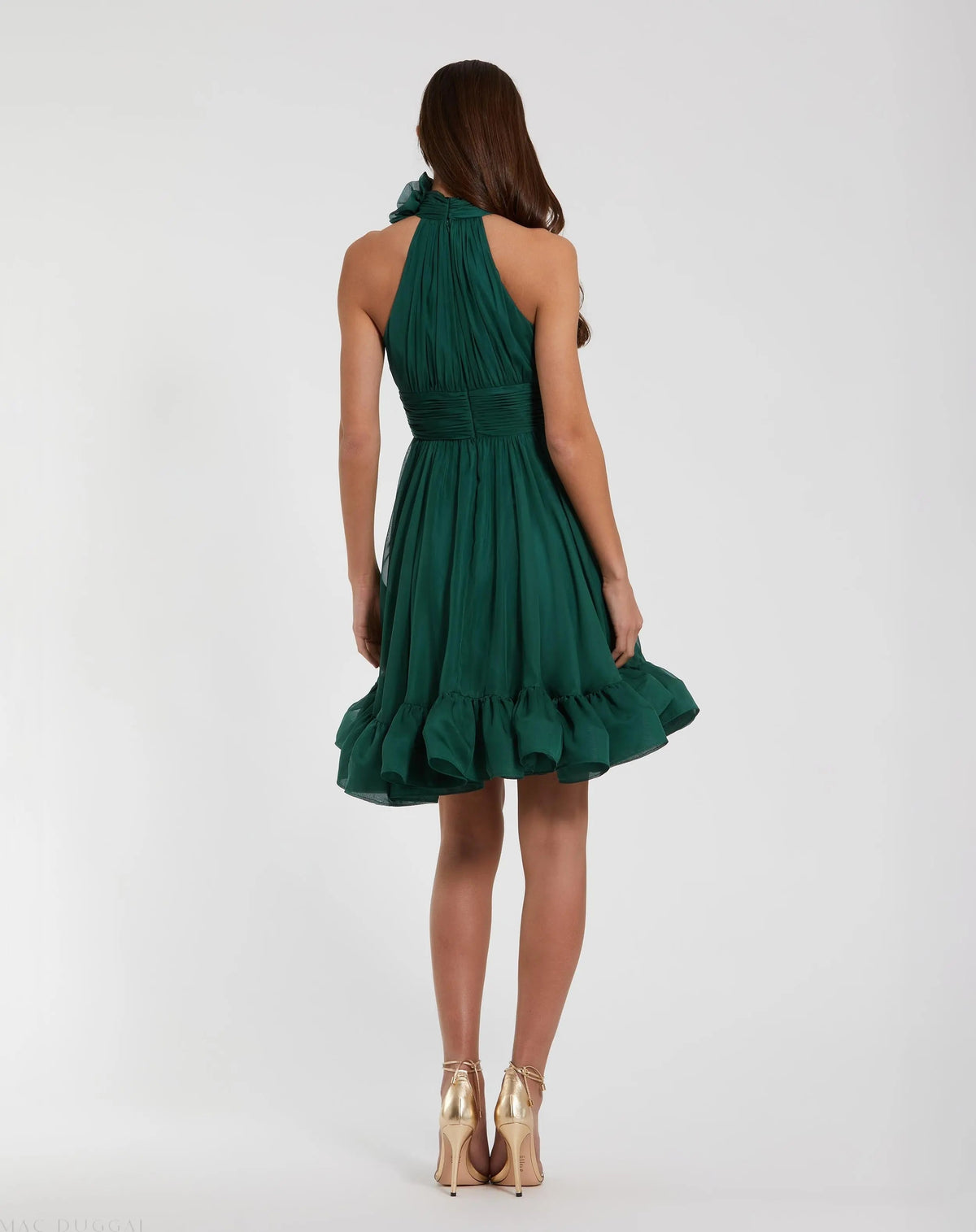 Women's Green Mini Dress Sleeveless