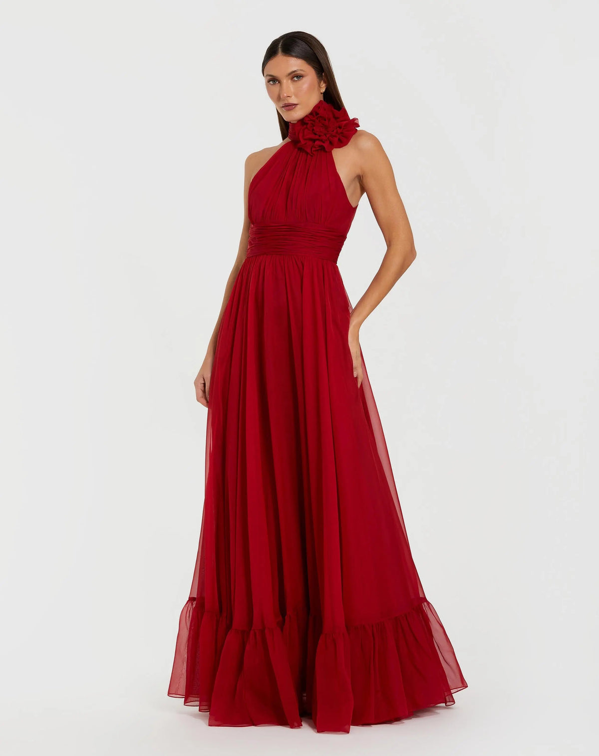Women's Red Evening Dress Sleeveless for Evening & Special Occasions