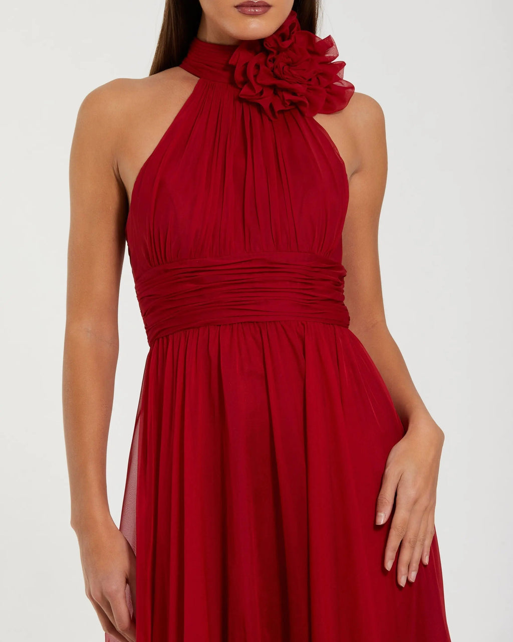 Women's Red Evening Dress Sleeveless for Evening & Special Occasions