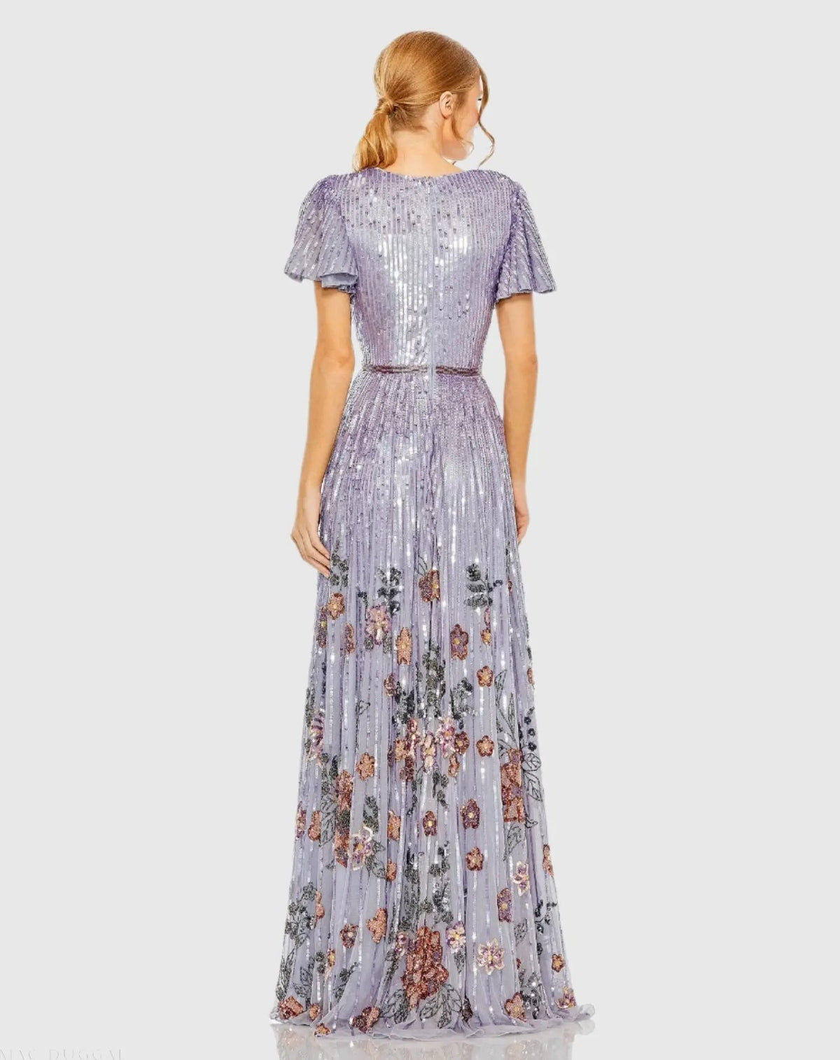 Women's Purple Dress - Neck Gown