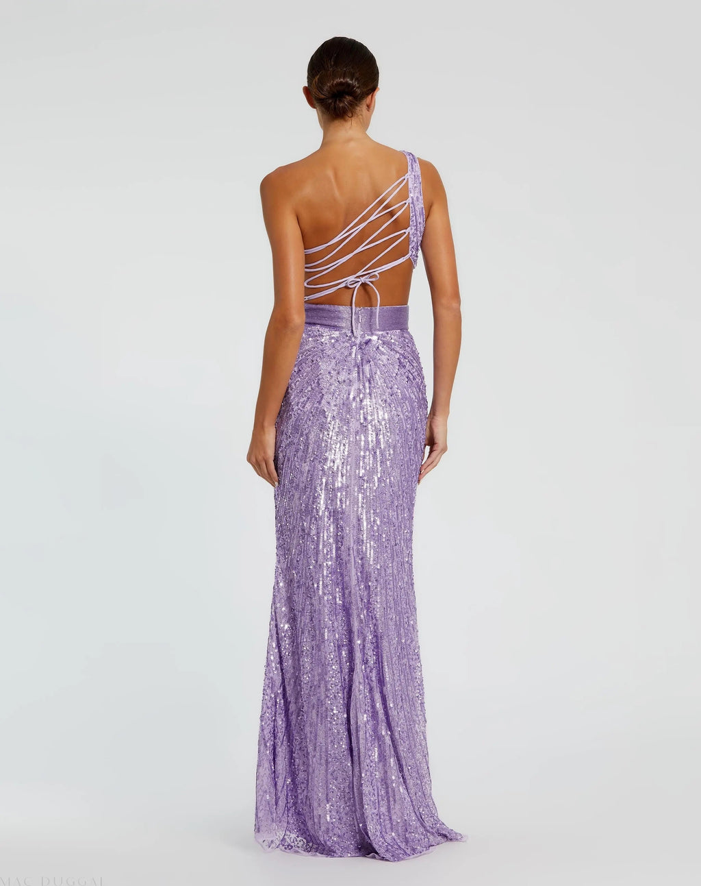 Women's Purple Dress Lace Sequin