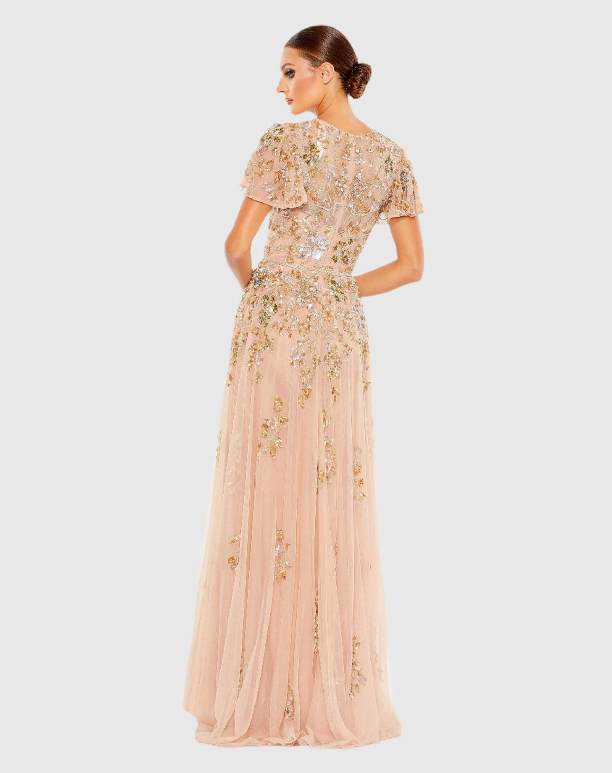 Women's Pink Dress - Pink Sequin Floral