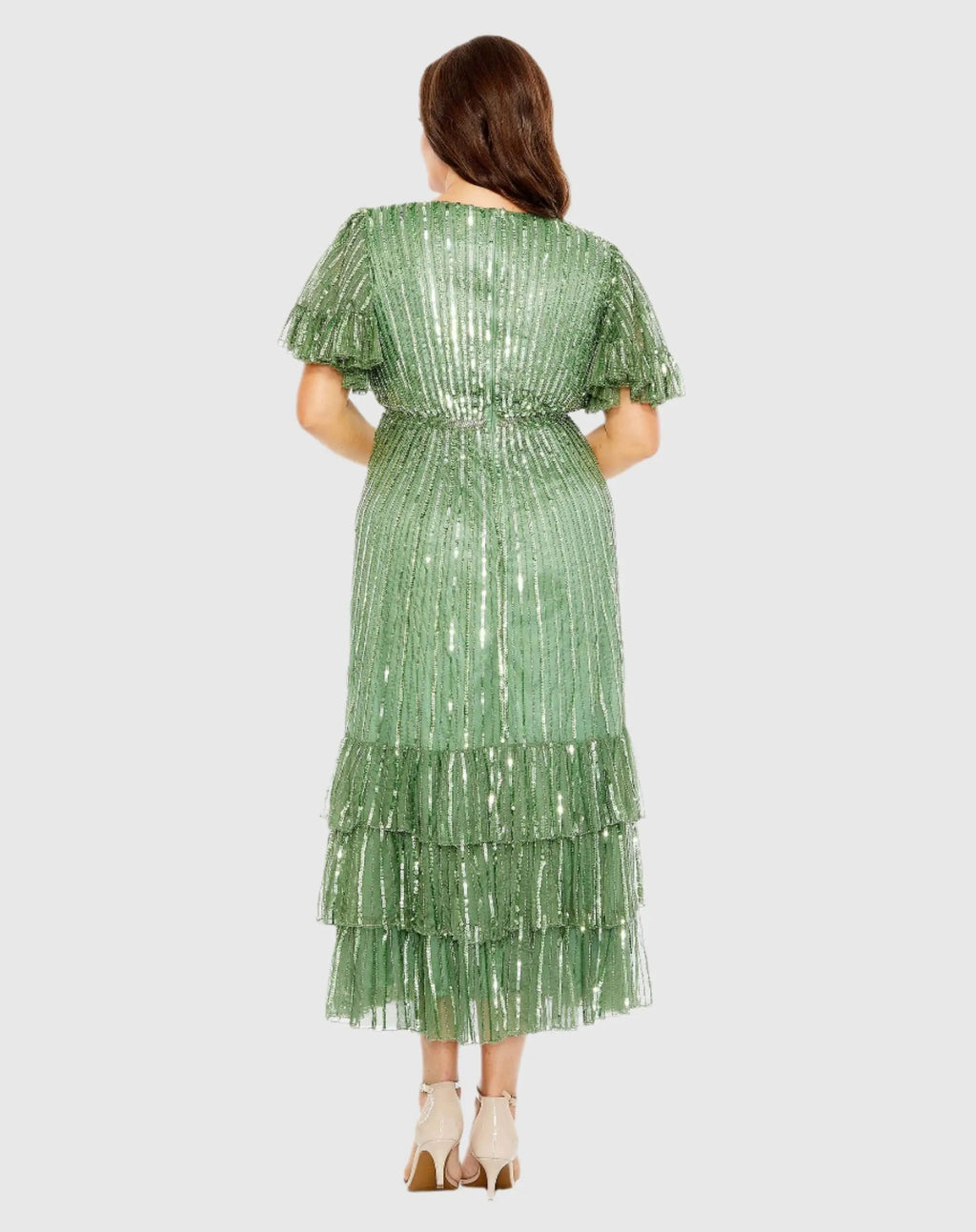 Women's Green Dress Sequin - 5785