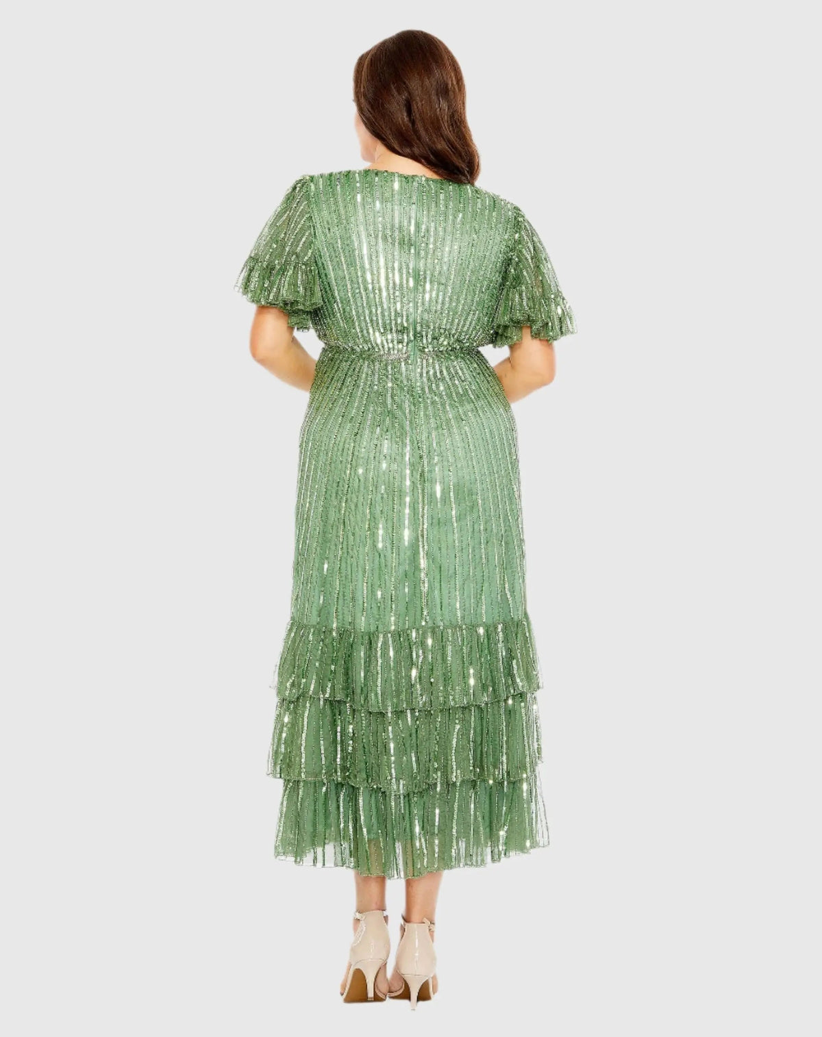 Women's Green Dress Sequin - 5785