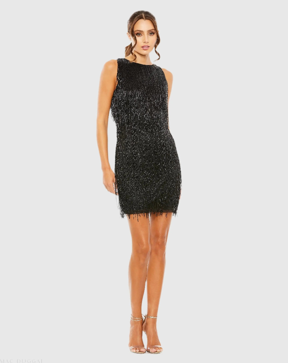 Women's Black Dress - Black Sequin