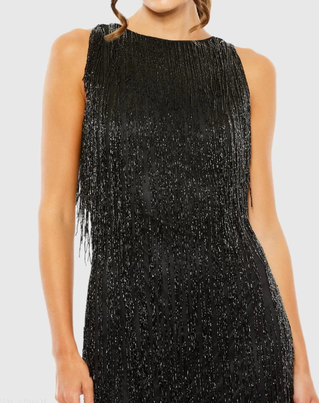 Women's Black Dress - Black Sequin