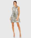 Women's Dress Sequin Sleeveless - Sequin Trapeze