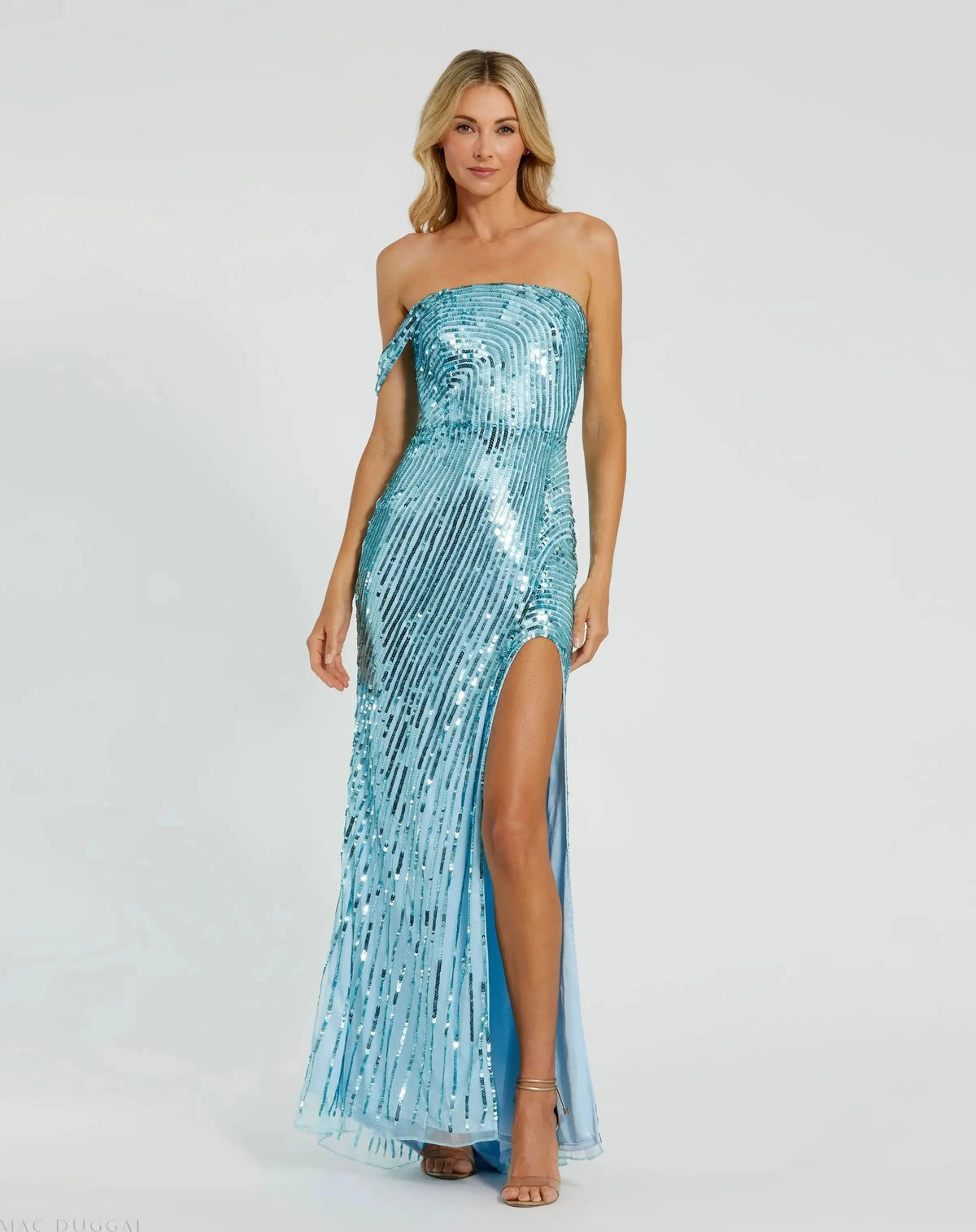Women's Dress Sequin One Shoulder - One-Shoulder Mesh