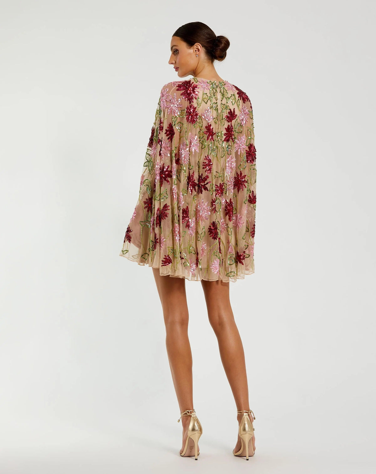 Women's Beige Mini Dress Floral