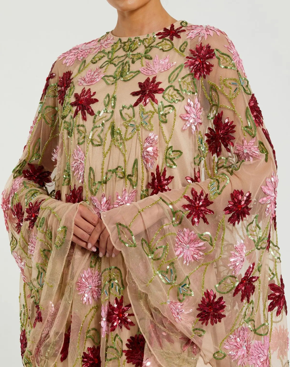 Women's Beige Mini Dress Floral