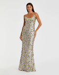 Women's Dress Floral Sleeveless - Black Sequin Mesh