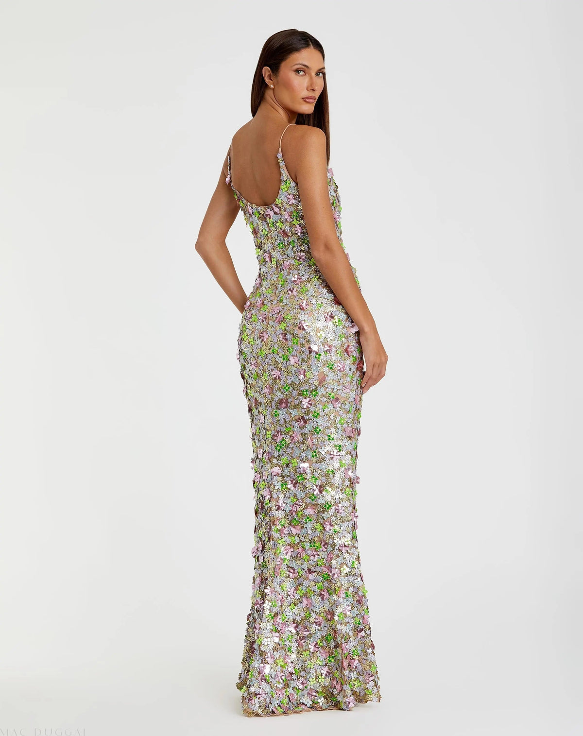 Women's Dress Floral Sleeveless - Black Sequin Mesh