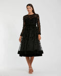 Women's Dress - Floral Velvet