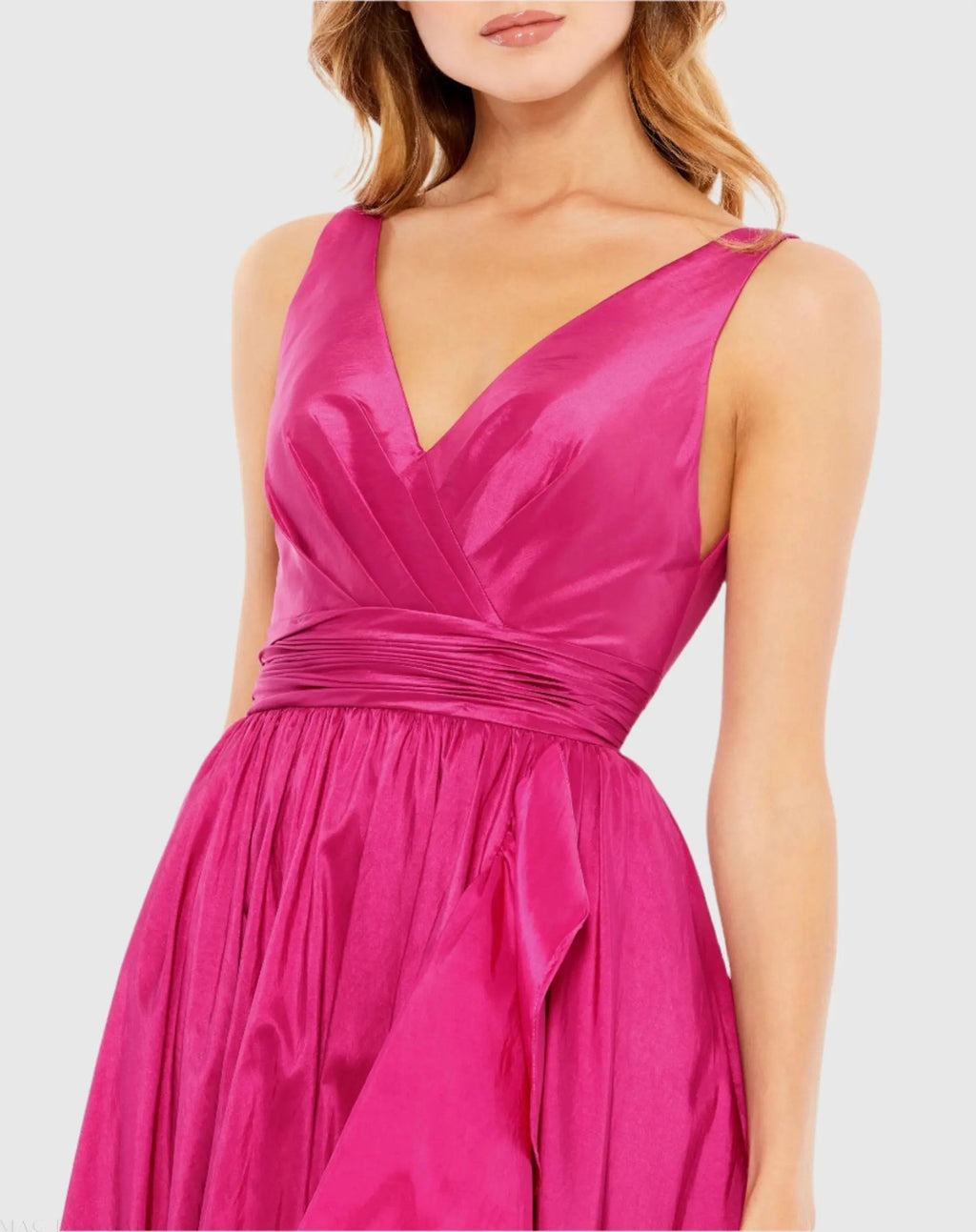 Women's Pink Dress - Ruffle Gown