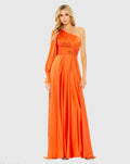 Women's Dress One Shoulder - Satin Ruched