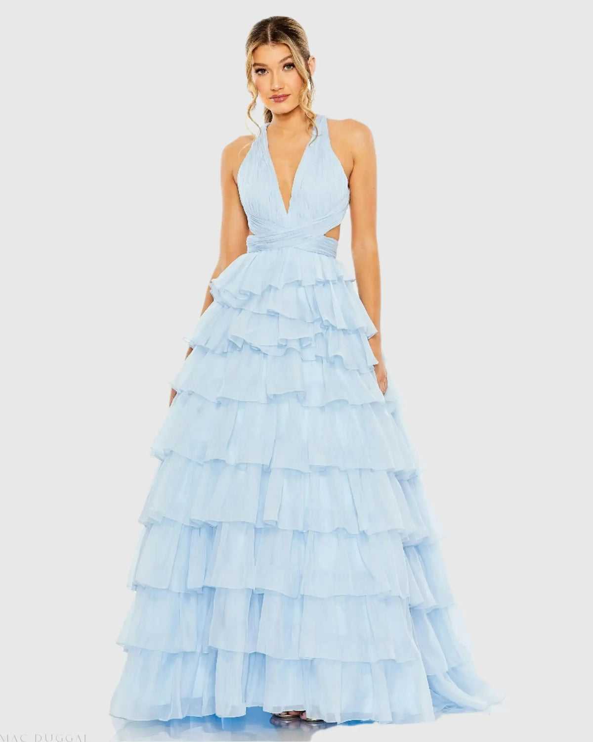 Women's Dress - Pink Ruffle Cutout