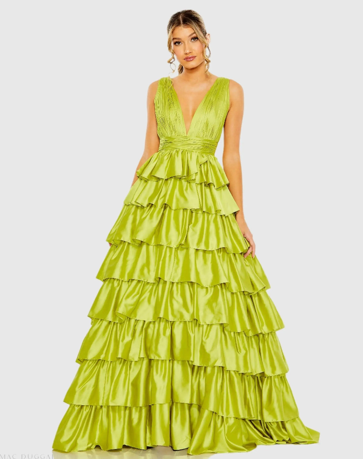 Women's Dress Sleeveless - Satin Ruffle