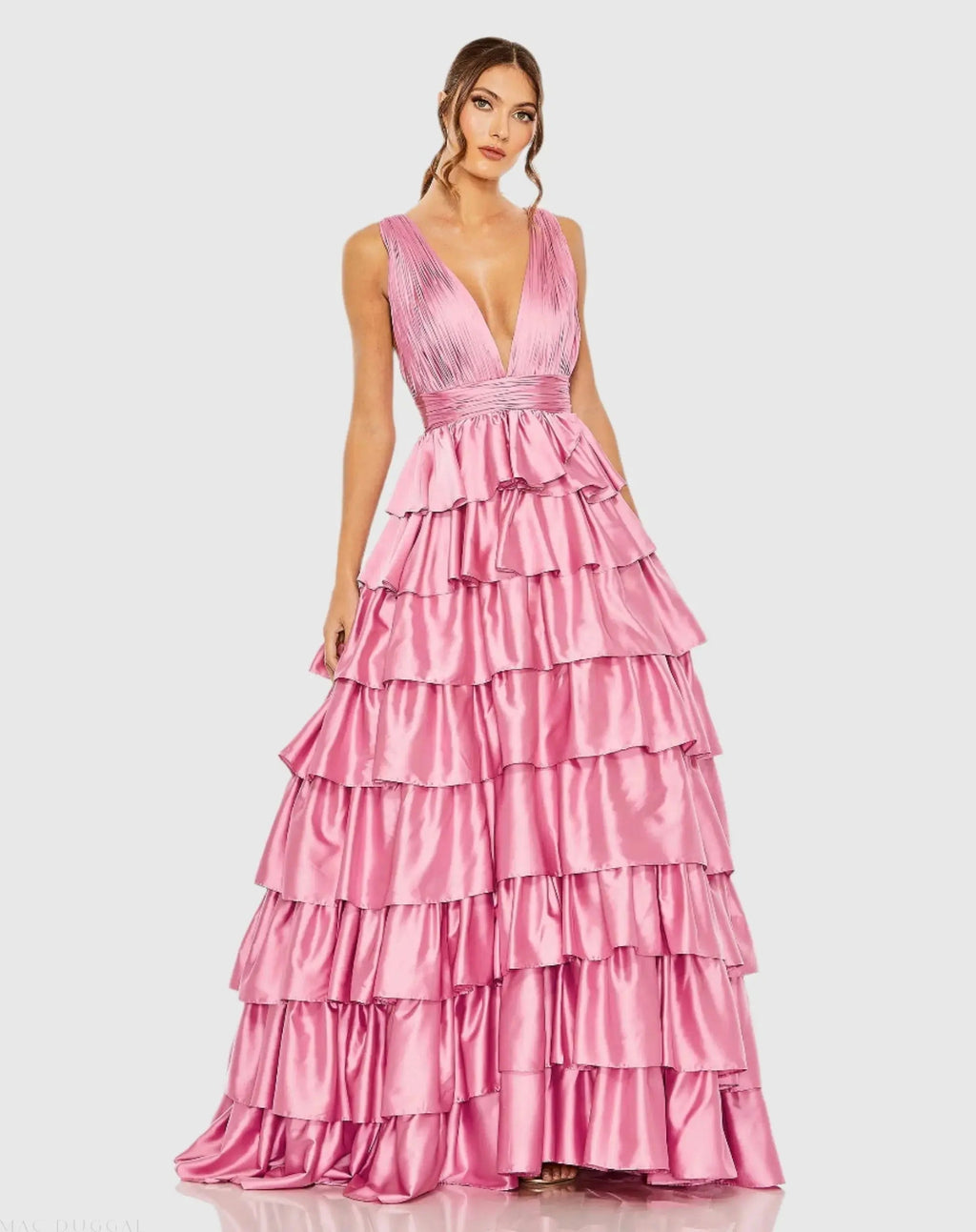 Women's Dress Sleeveless - Satin Ruffle