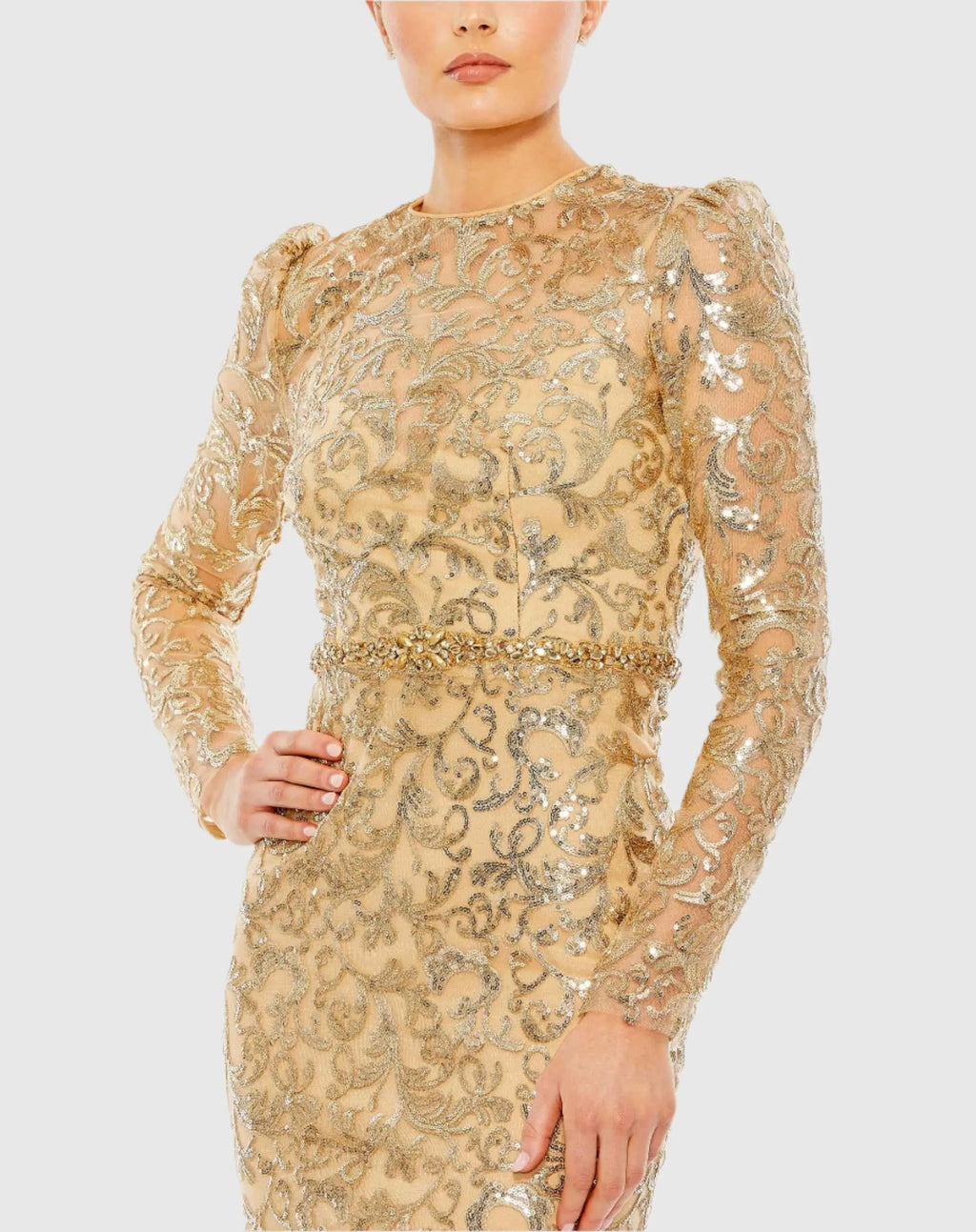 Women's Gold Dress - Gold Sequin