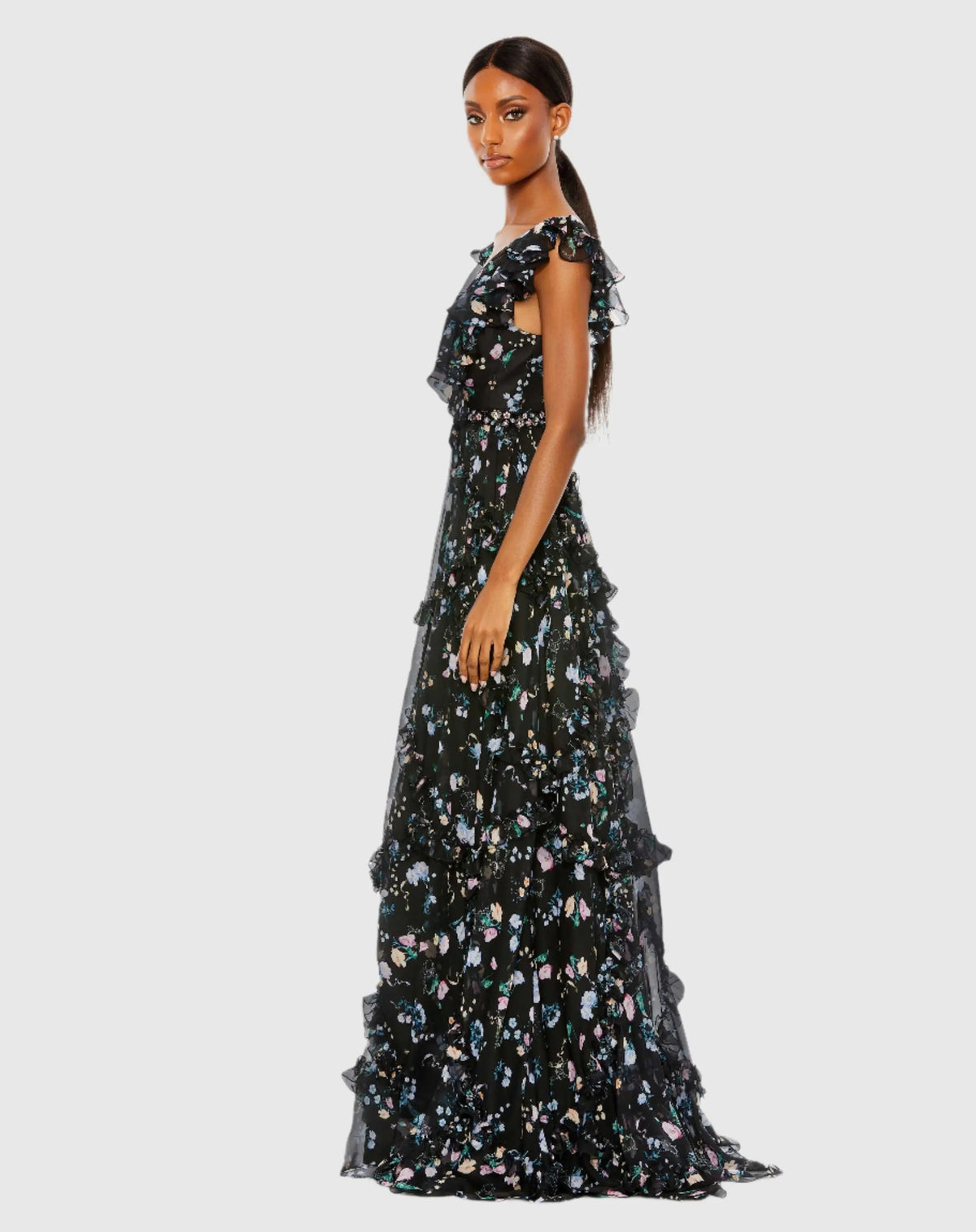 Women's Black Dress Floral - Black Multi