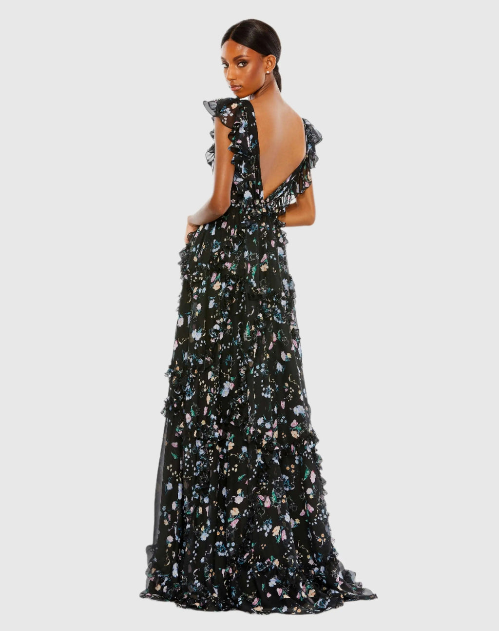 Women's Black Dress Floral - Black Multi