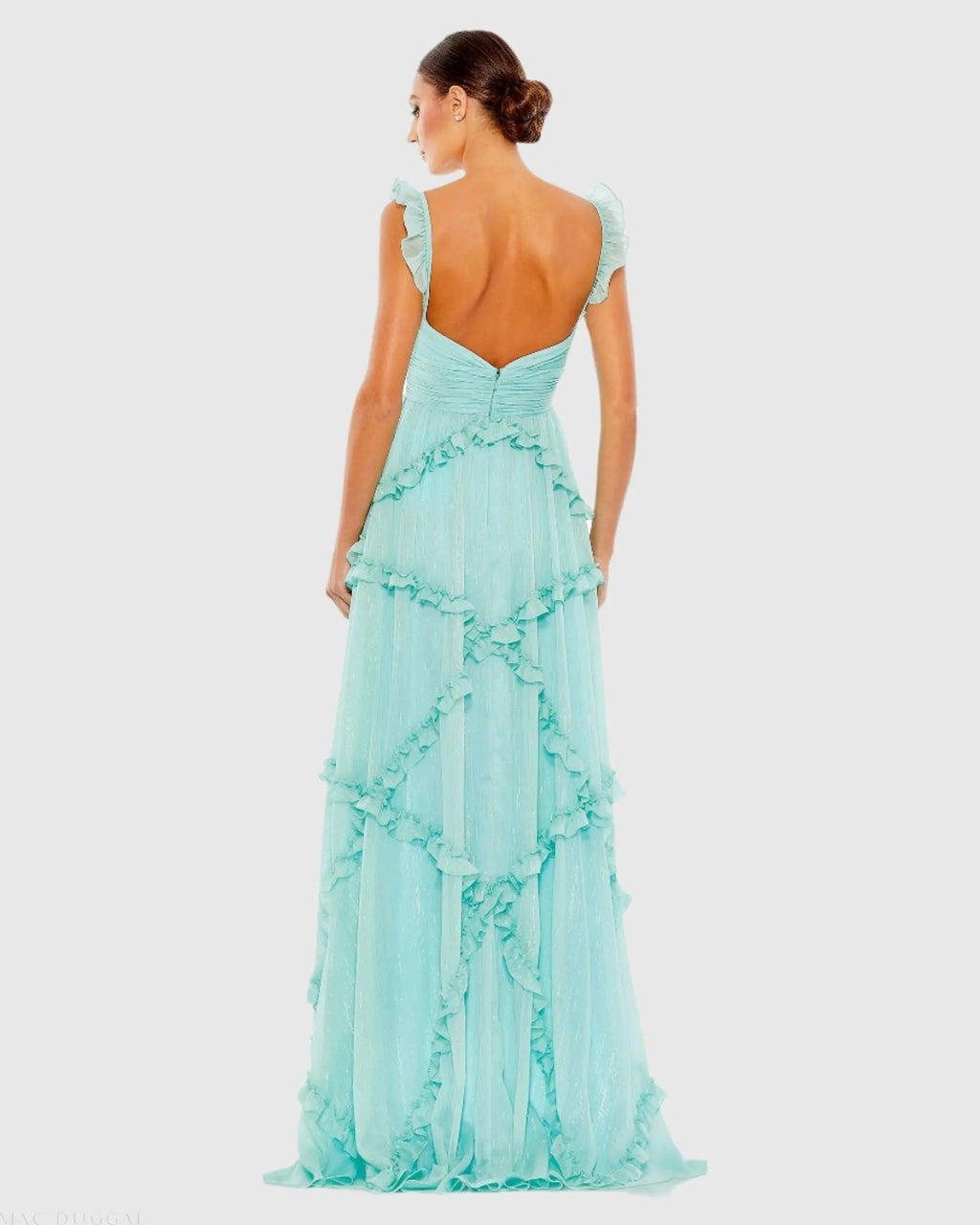 Women's Blue Dress Sleeveless - Blue Satin Ruched