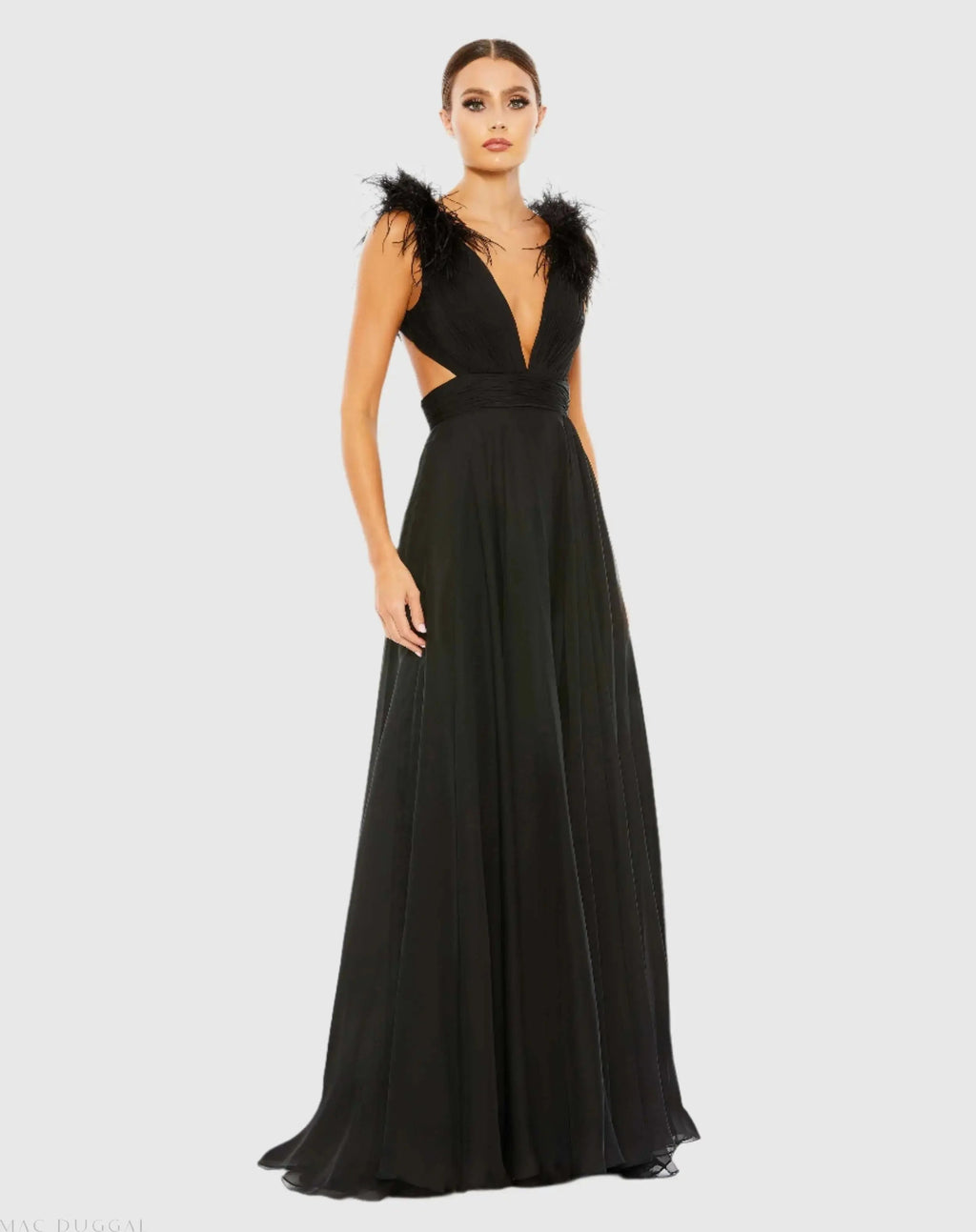 Women's Black Dress - Black Lace Cutout