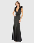 Women's Dress - Column Gown - Neck Column Gown