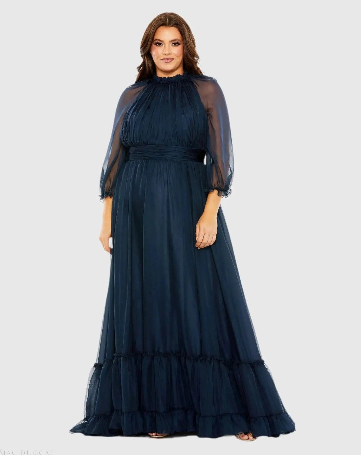 Women's Dress - Ruffle Pleated