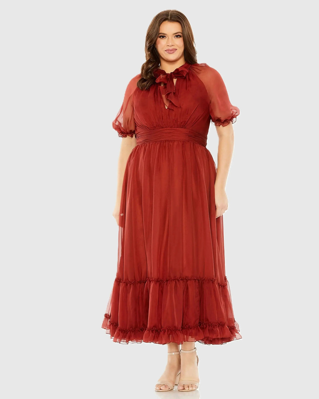Women's Red Dress - 68428 Redwood