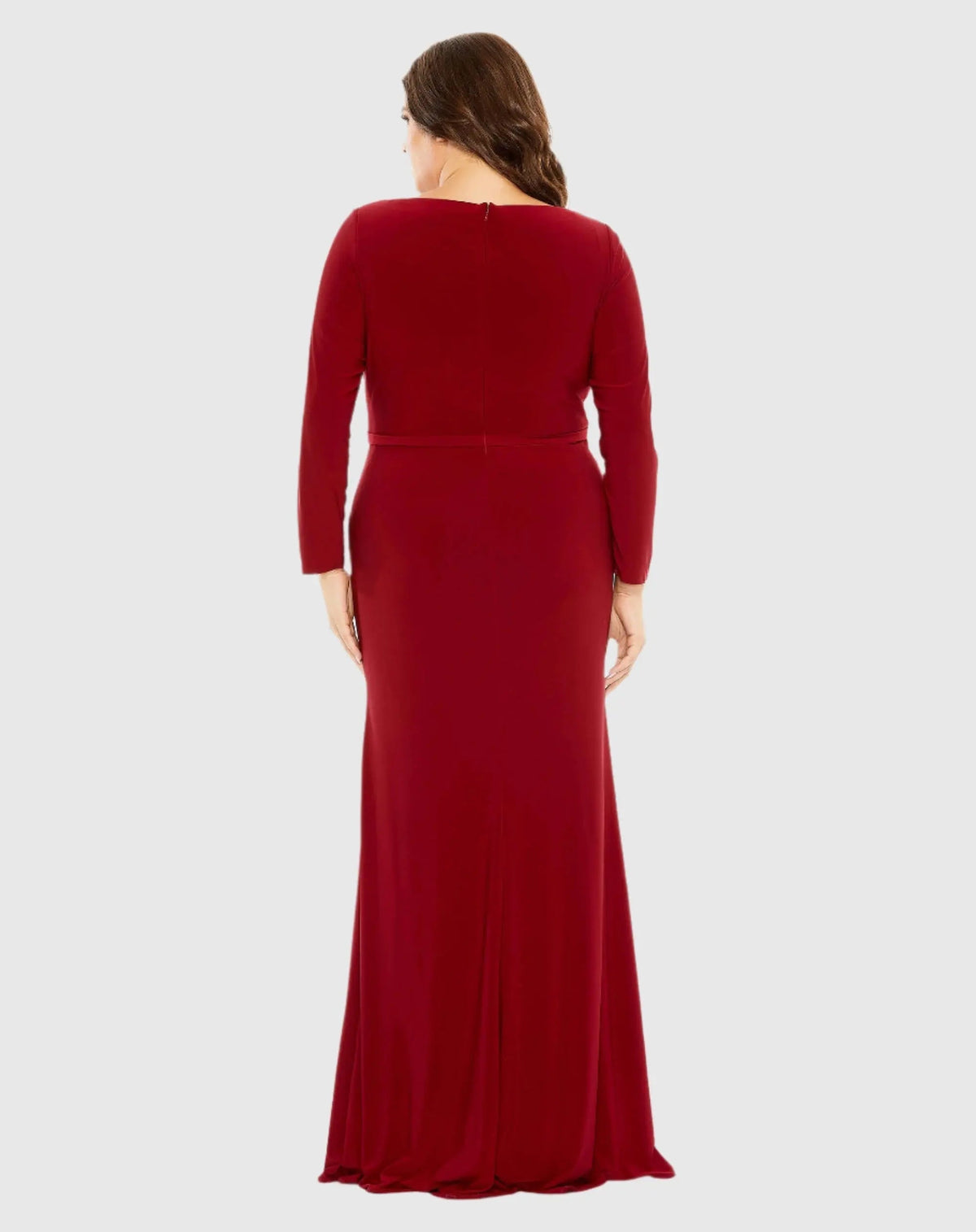 Women's Red Dress - Red Ruched