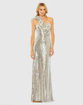 Women's Dress Sequin One Shoulder - Ruffle One-Shoulder