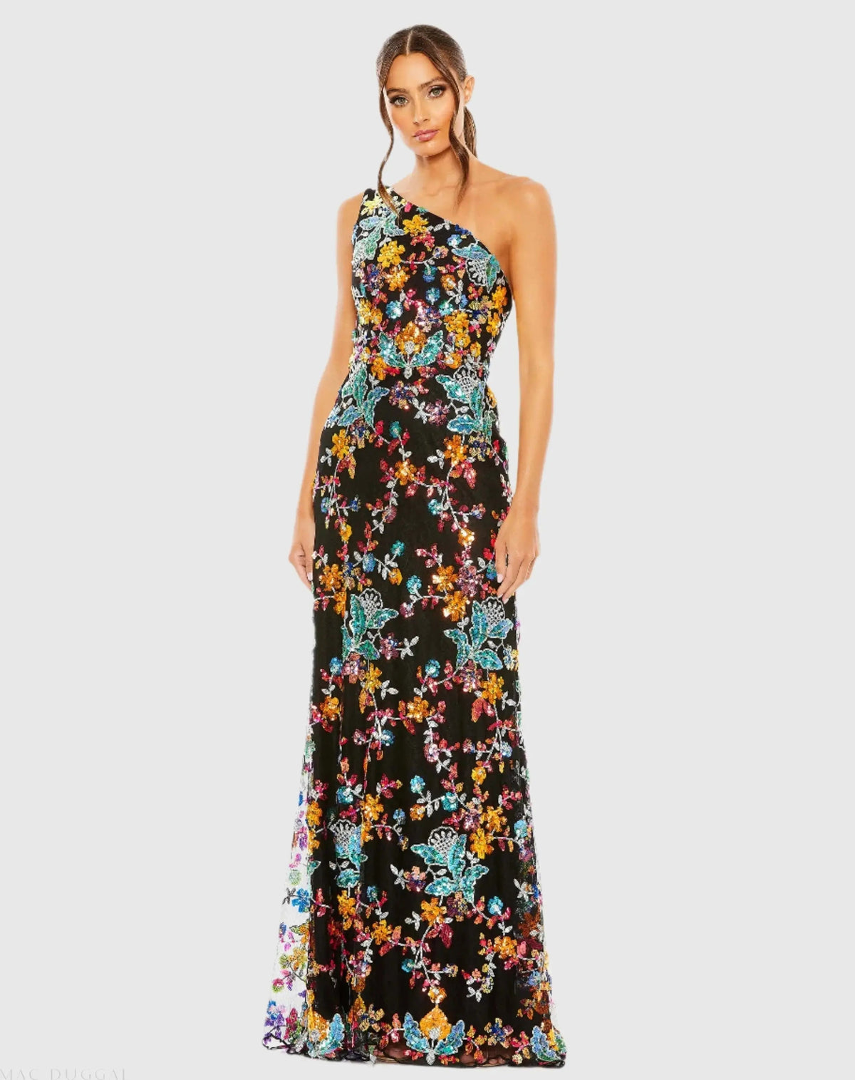 Women's Dress Lace Floral - Sequin One-Shoulder