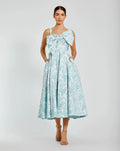 Women's Blue Dress Floral Sleeveless - Blue
