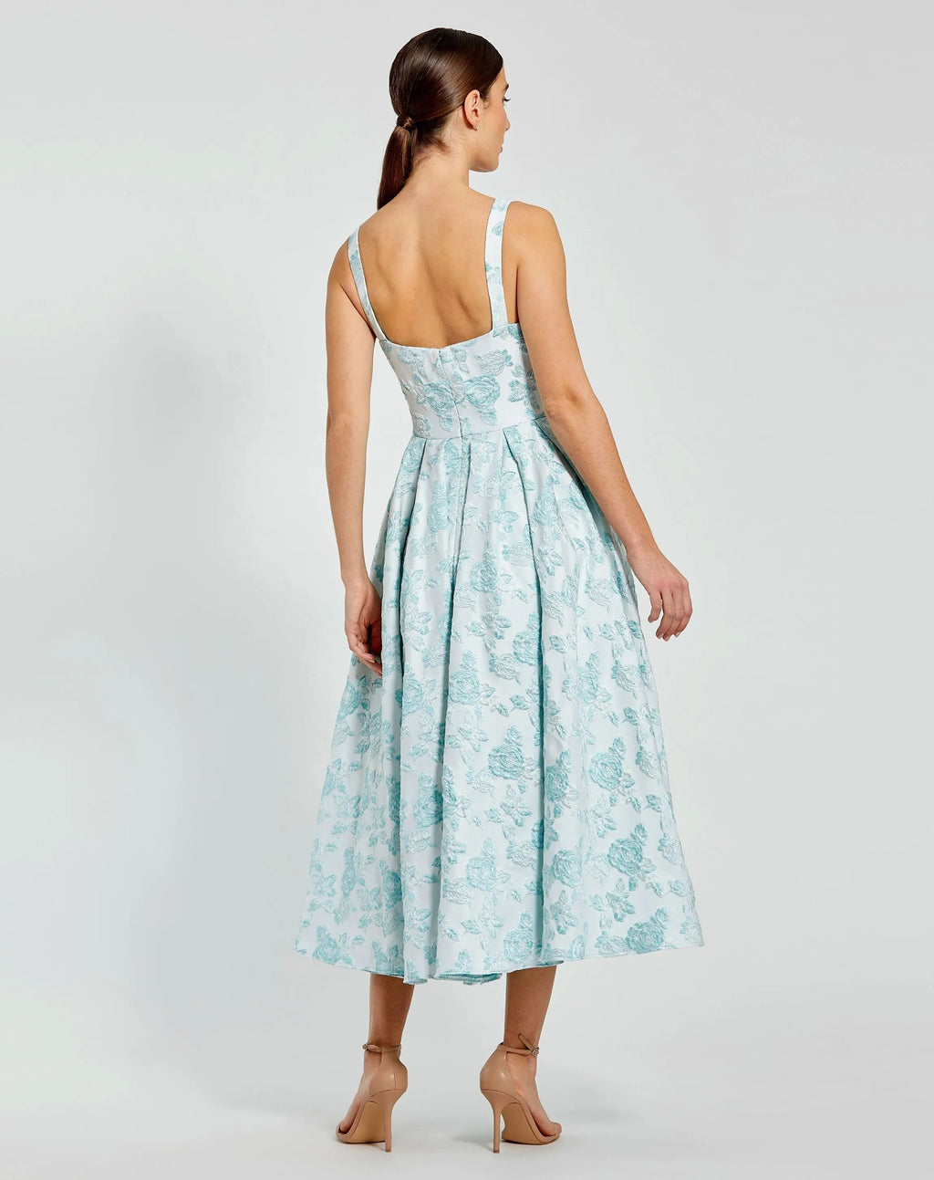 Women's Blue Dress Floral Sleeveless - Blue