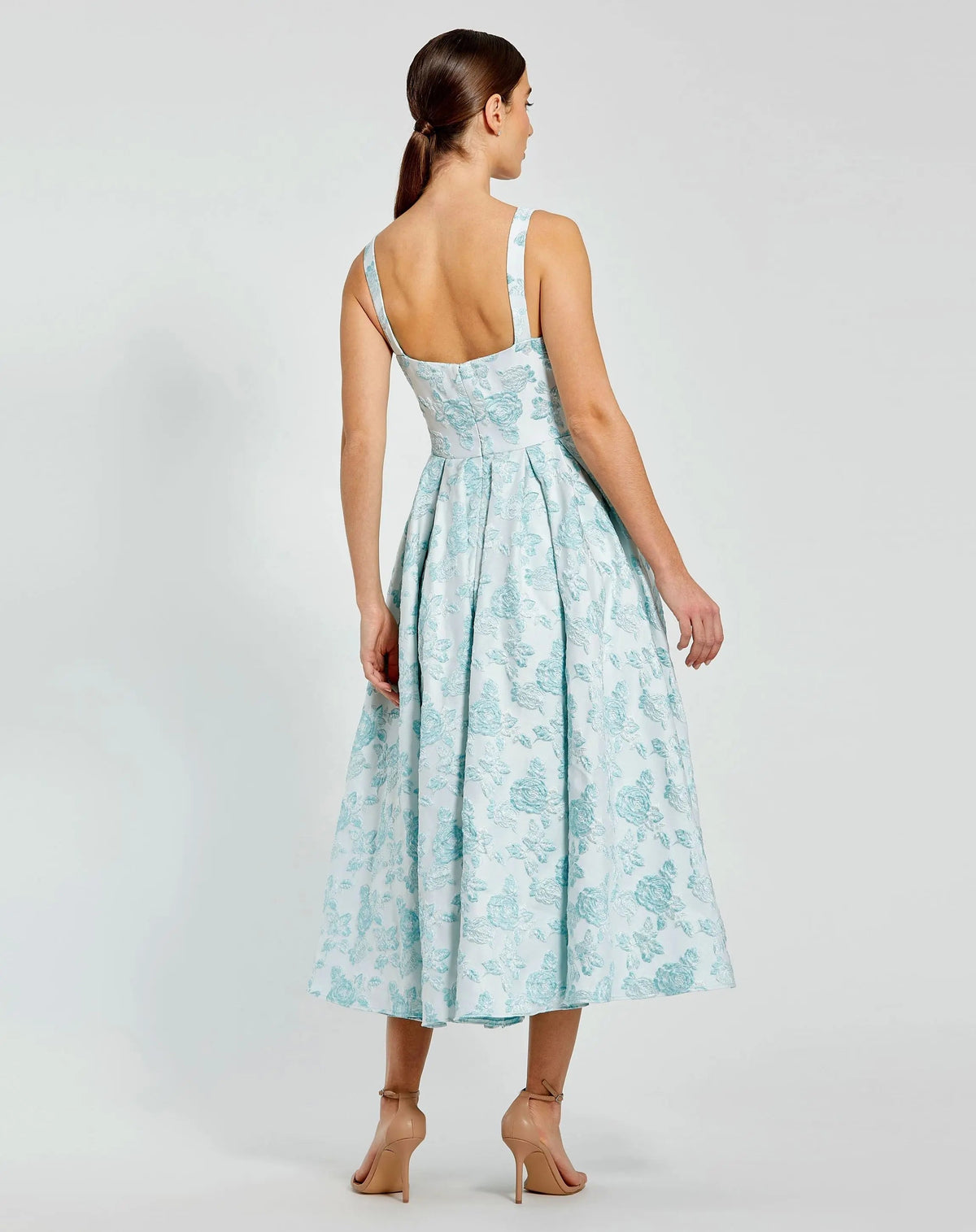 Women's Blue Dress Floral Sleeveless - Blue