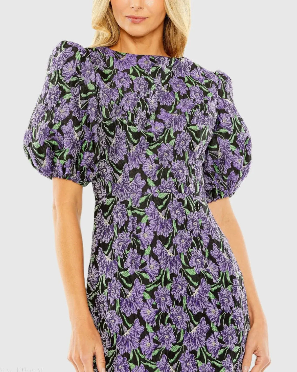 Women's Black Mini Dress - Black Floral