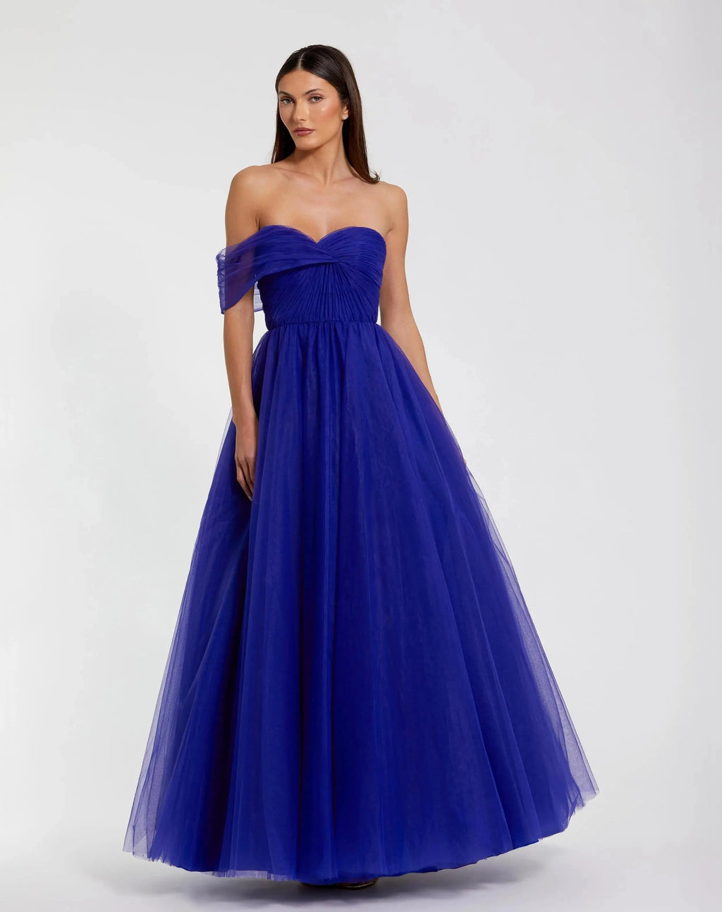 Women's Dress - Strapless Pleated