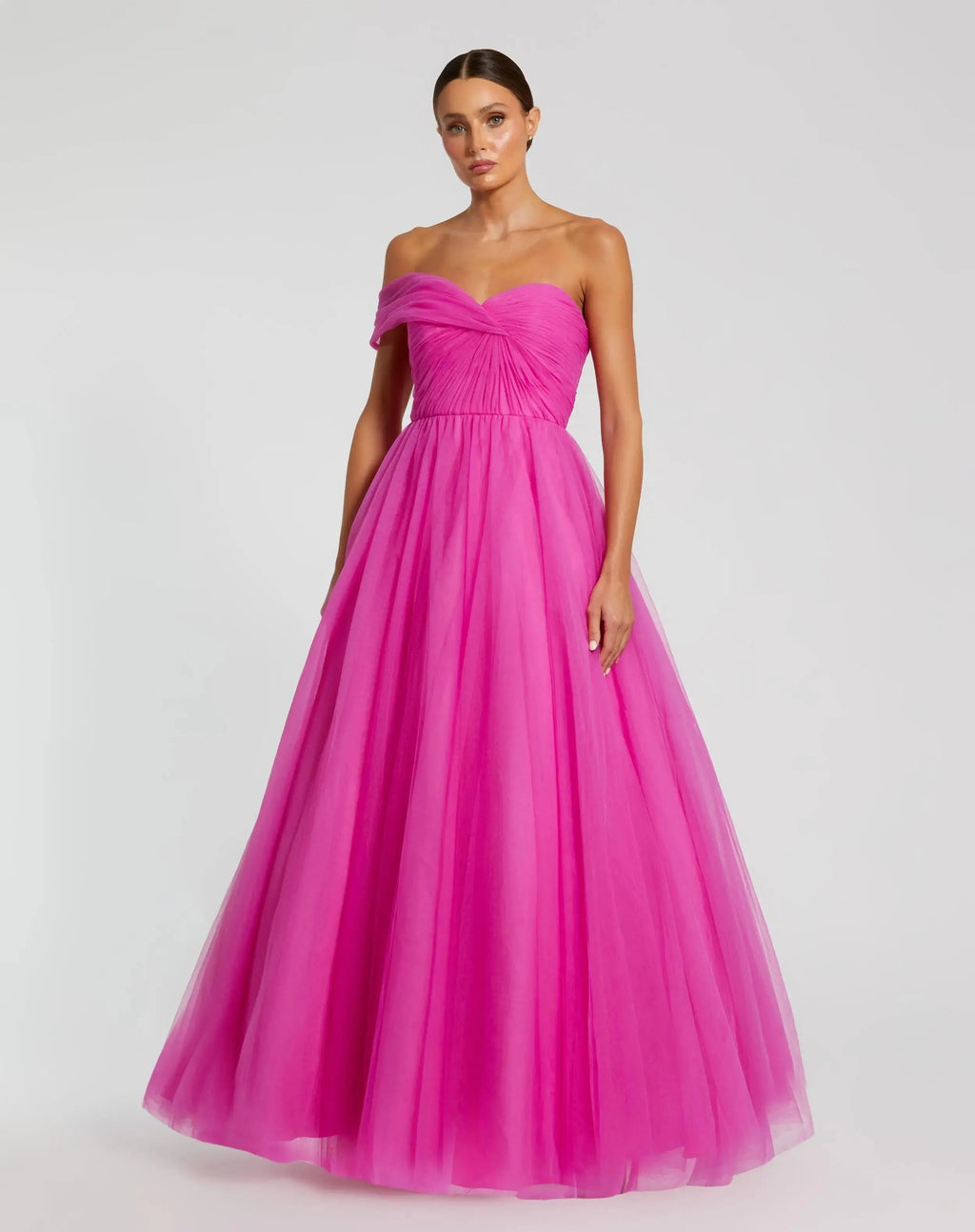 Women's Dress - Strapless Pleated