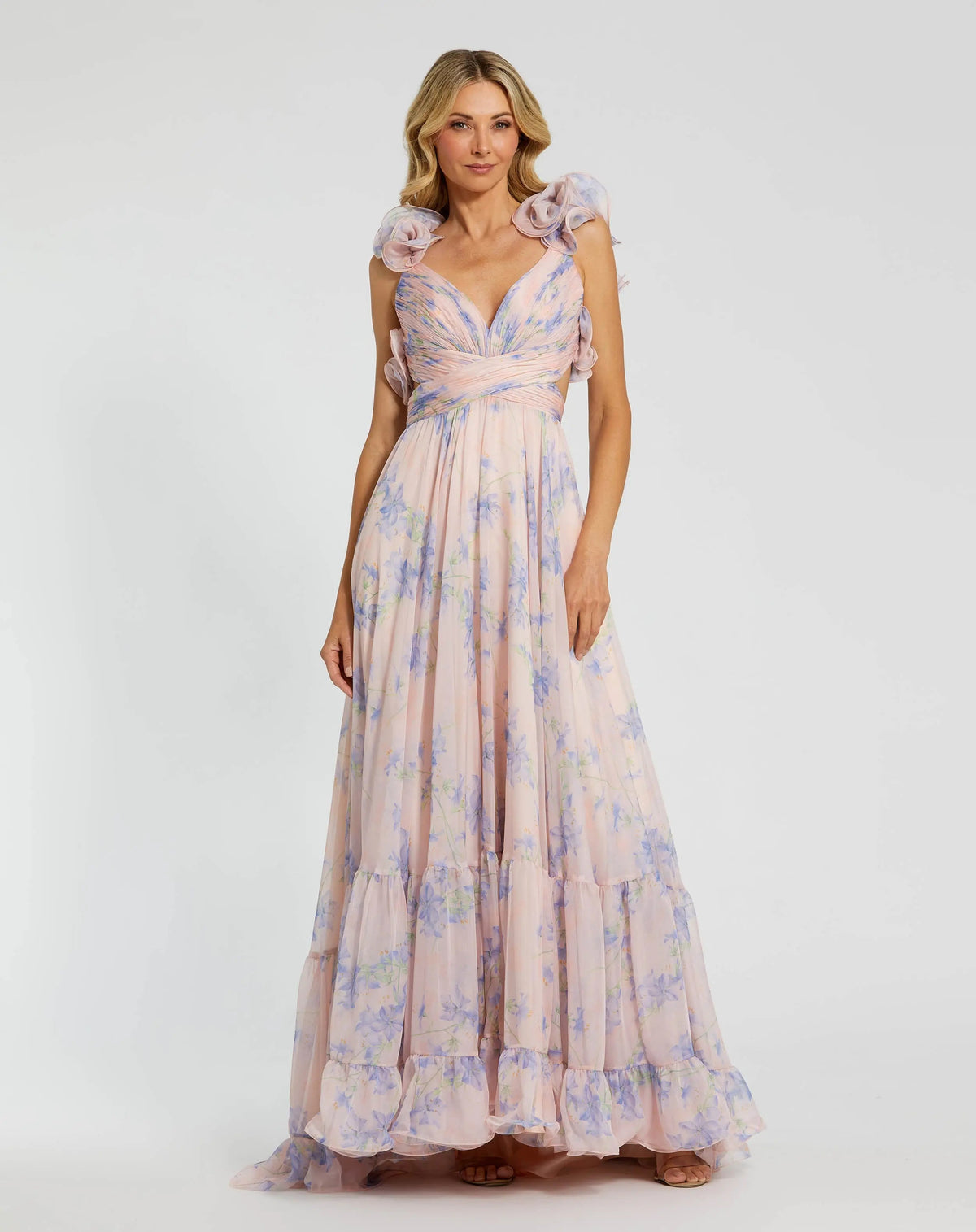 Women's Pink Dress Floral - Pink Lace Ruched