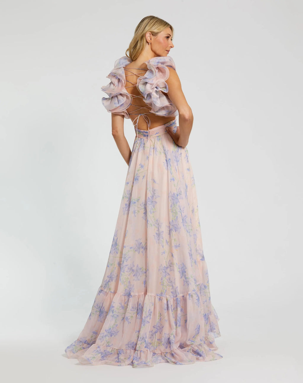 Women's Pink Dress Floral - Pink Lace Ruched