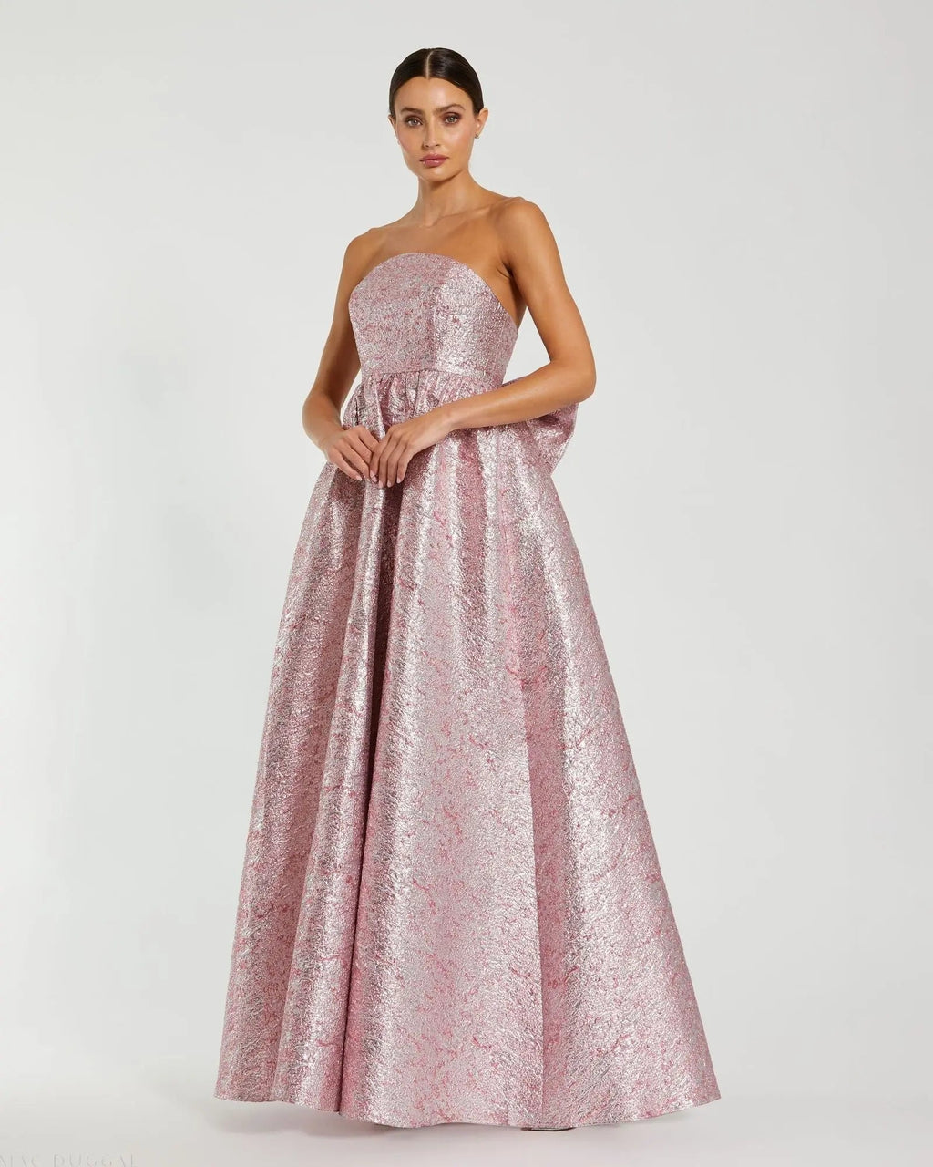 Women's Pink Dress Strapless - Black