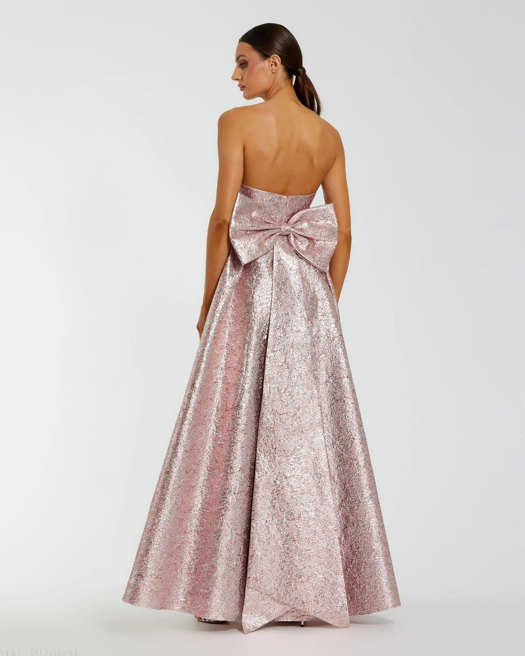 Women's Pink Dress Strapless - Black