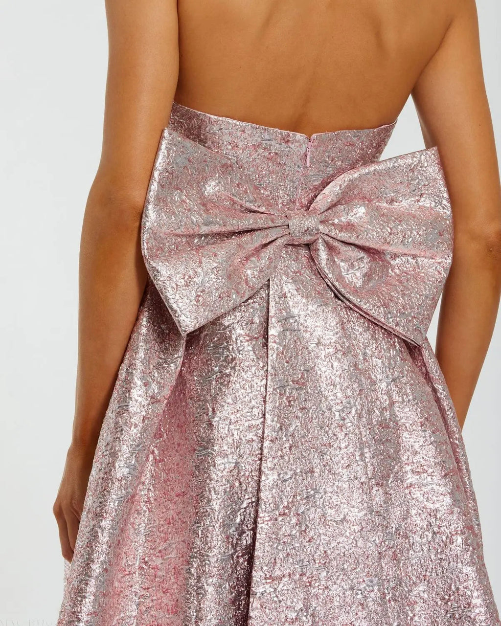 Women's Pink Dress Strapless - Black