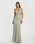 Women's Green Dress Floral - Black
